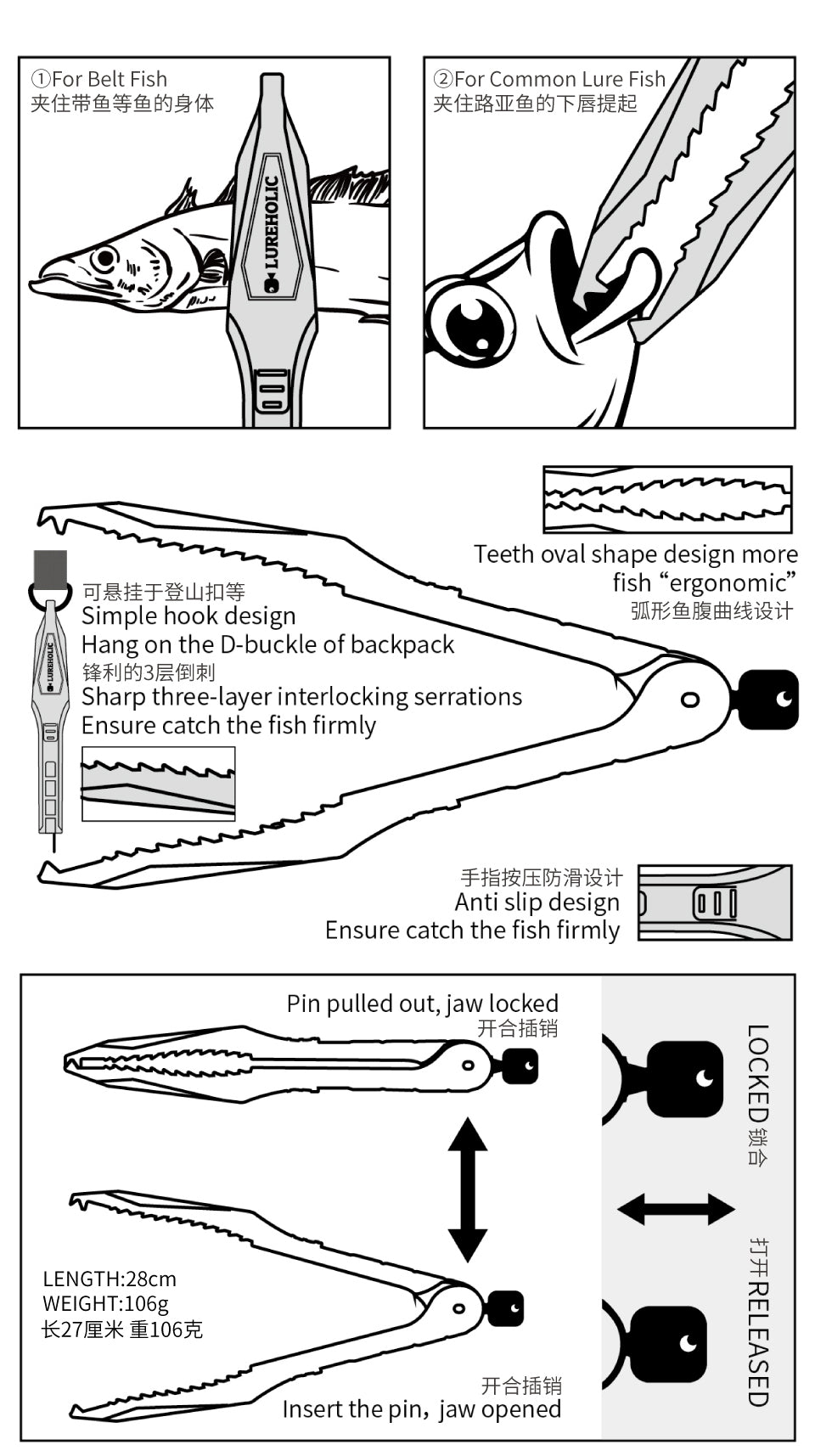 LUREHOLIC-RX11 FISH GRIP