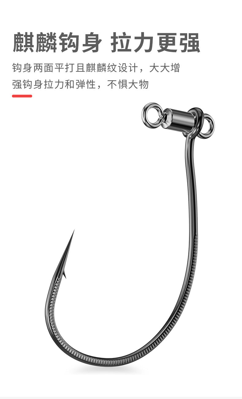 Crank hooks with swivel ,soft lure hook ,worm hook