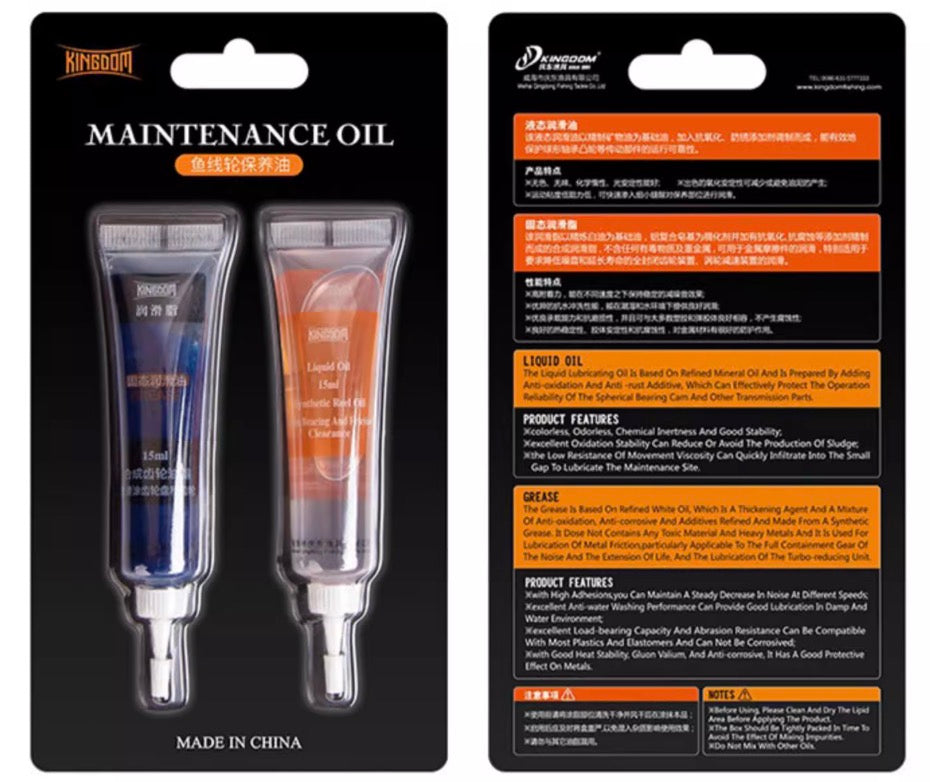 Kingdom grease + Lubricant oil for fishing reel bearing lubricant baitcasting spinning fishing reel maintenance oil Fishing Tool