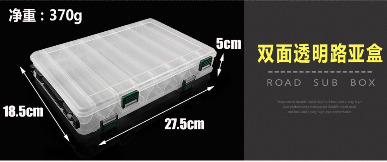 14 compartments double sided tackle box