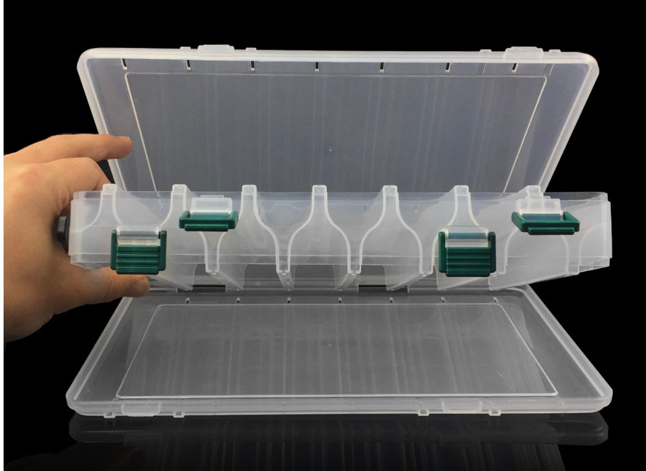 14 compartments double sided tackle box