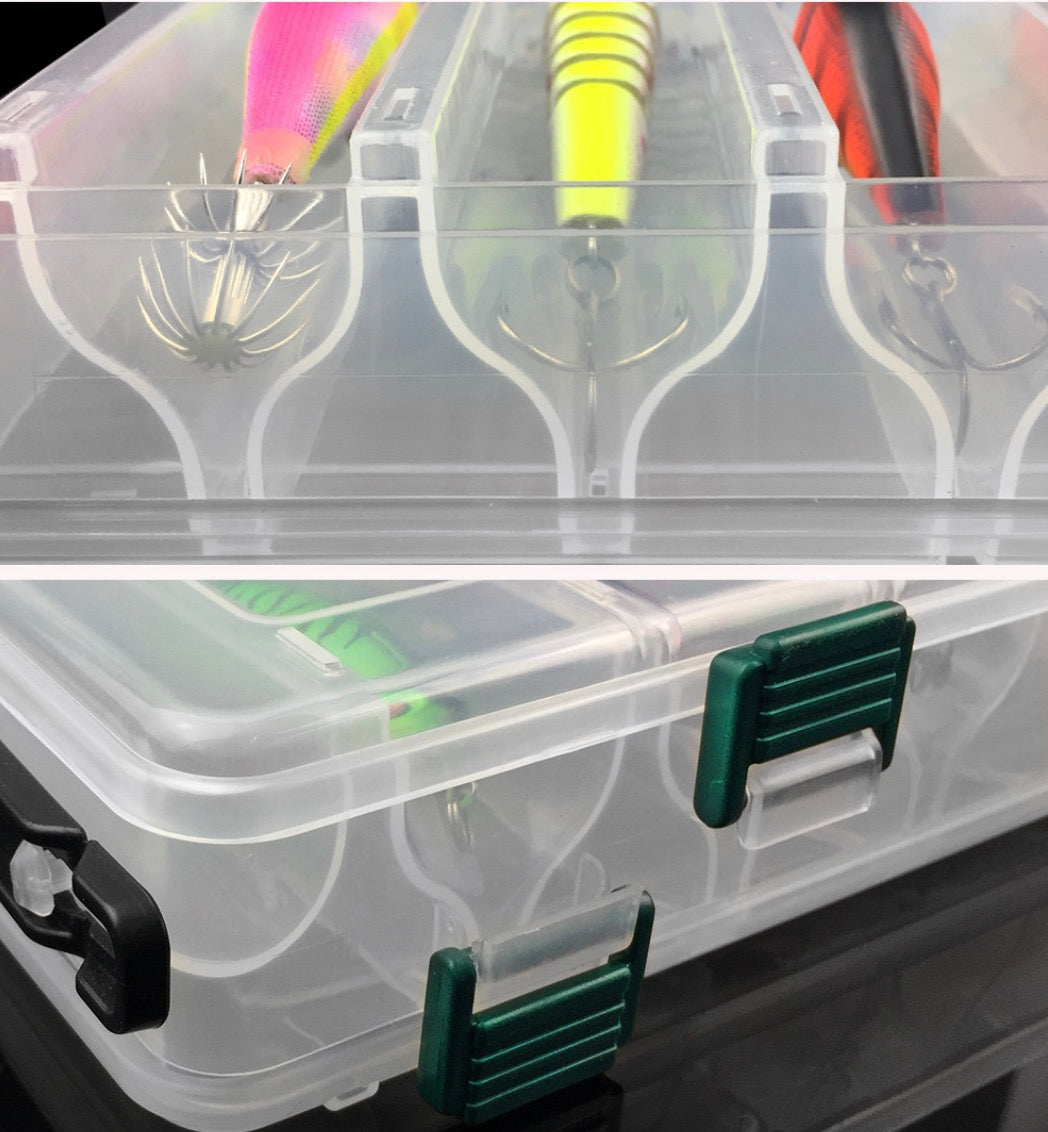 14 compartments double sided tackle box