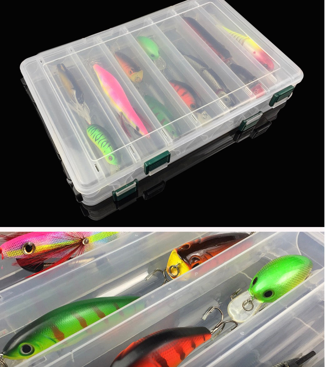 14 compartments double sided tackle box