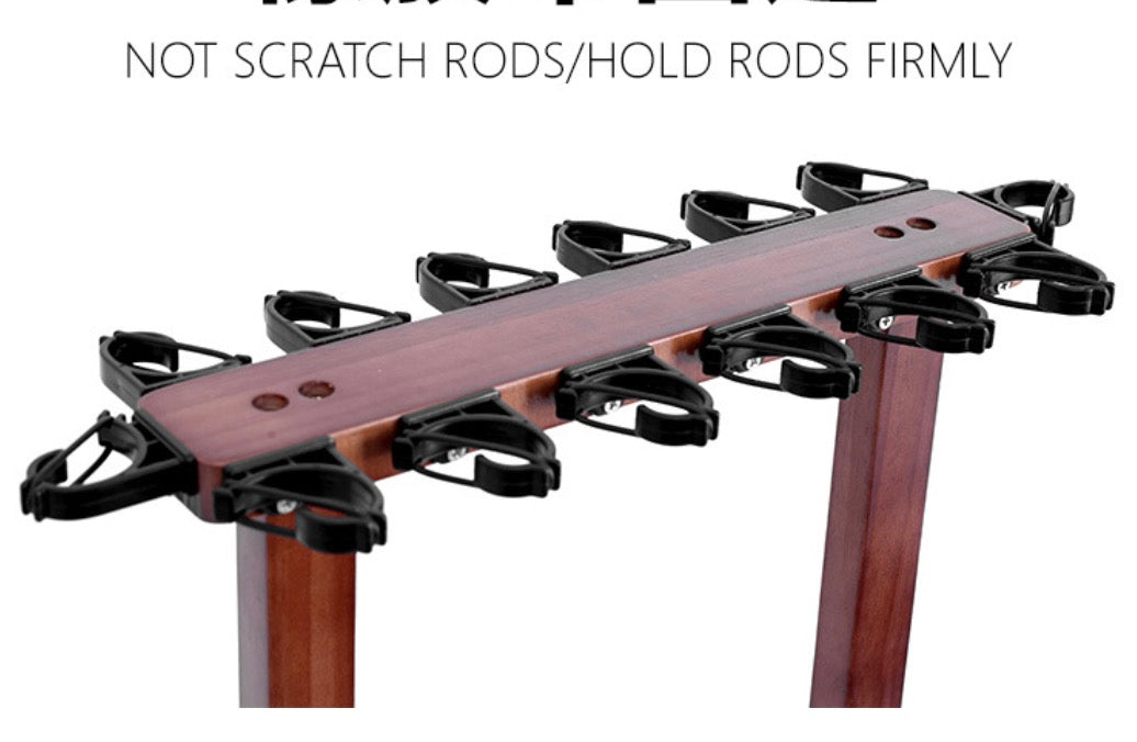 14-position floor-standing fishing rod rack