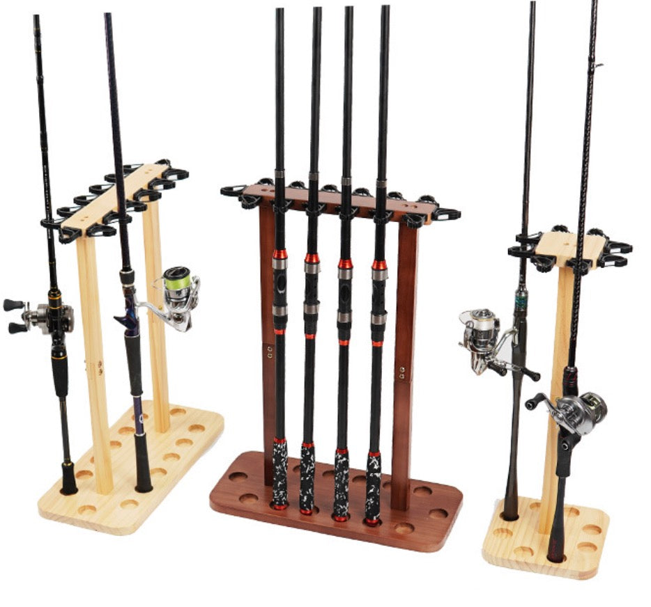 14-position floor-standing fishing rod rack