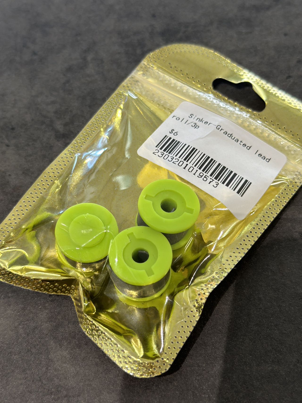 Sinker-Graduated lead roll/3p