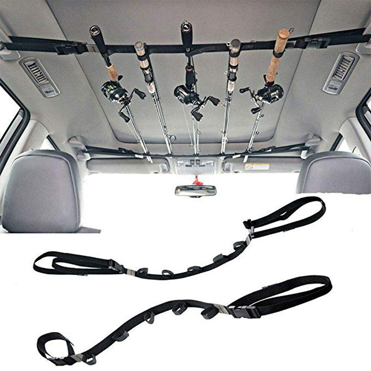 Fixed tying rod bracket for vehicle-mounted fishing rod holder