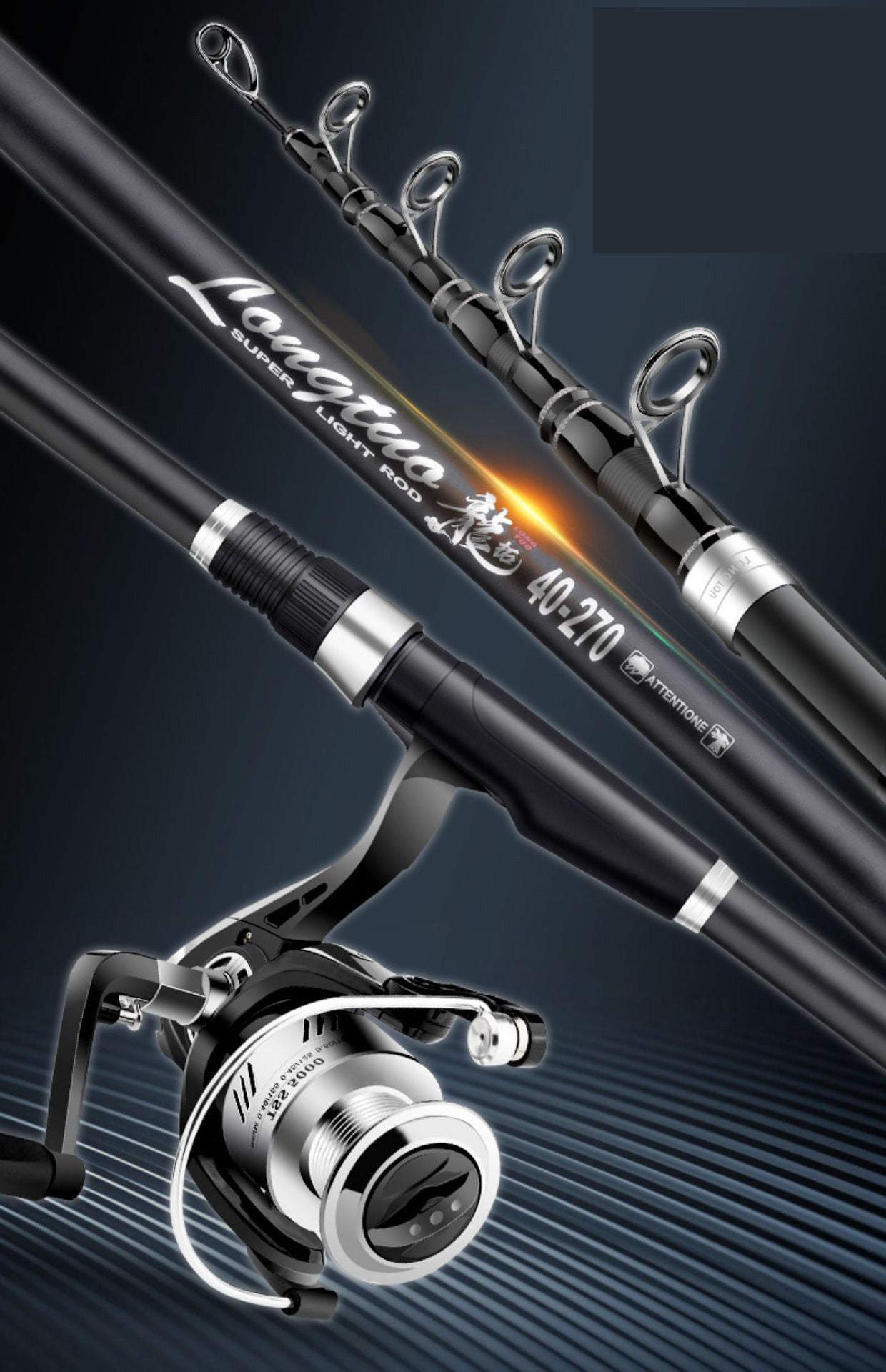 LONGTUO-Telescopic lightweight casting rod