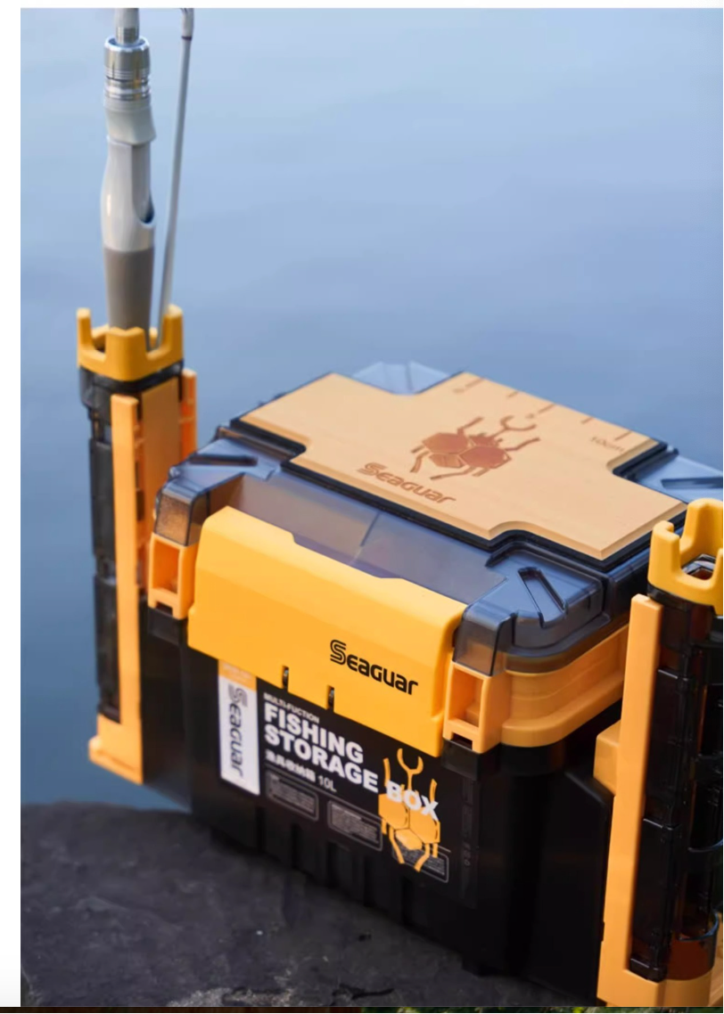 Seaguar Fishing Storage Box 10L Large Fishing Tackle Seat Box Bottle Rod Holder