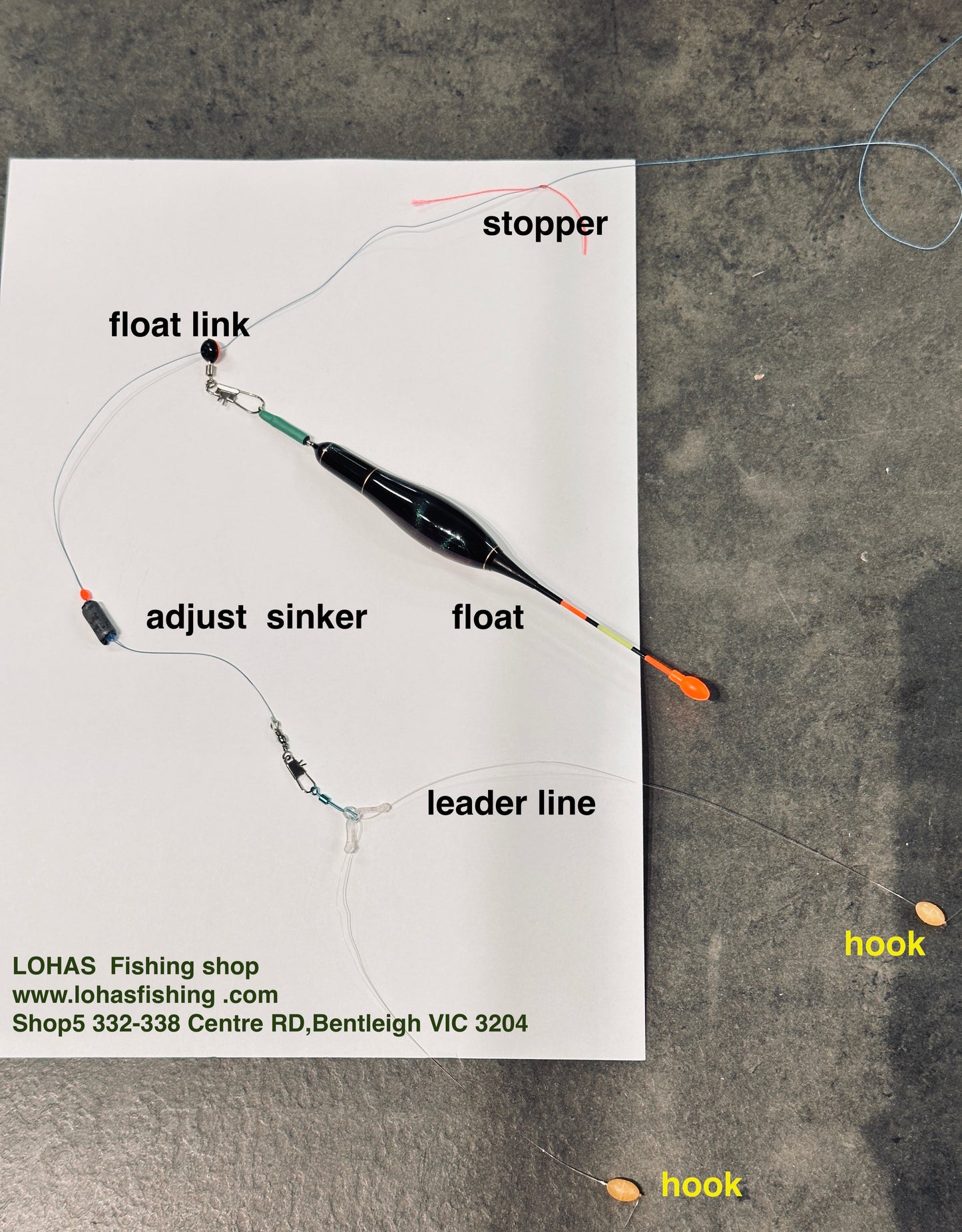 fishing float rig diagram