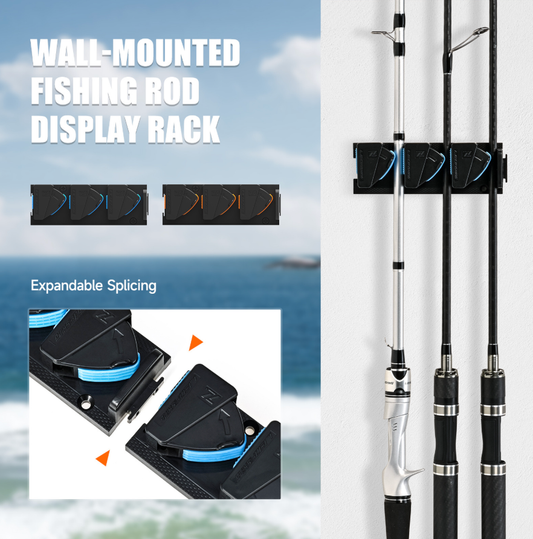 Plastic Material Wall-mounted fishing rod stand Rod Display