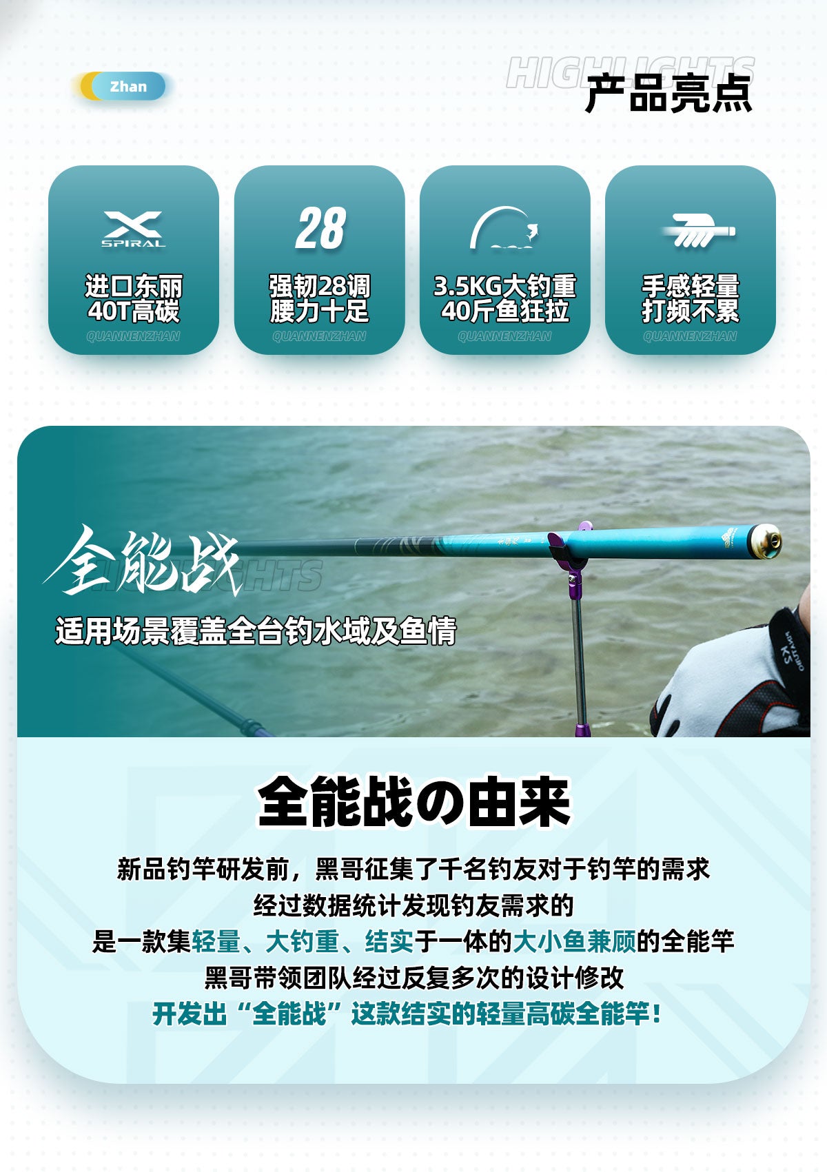 HANDING- Carbon Fiber Telescopic Fishing Pole