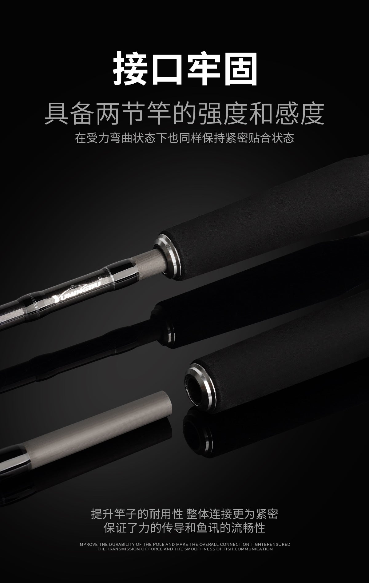 Four-section portable long-distance casting rod