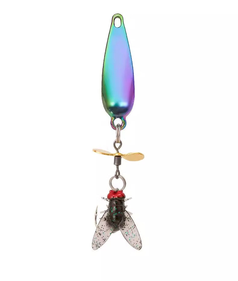 Fly bait, fly hook, rotating propeller, micro-object