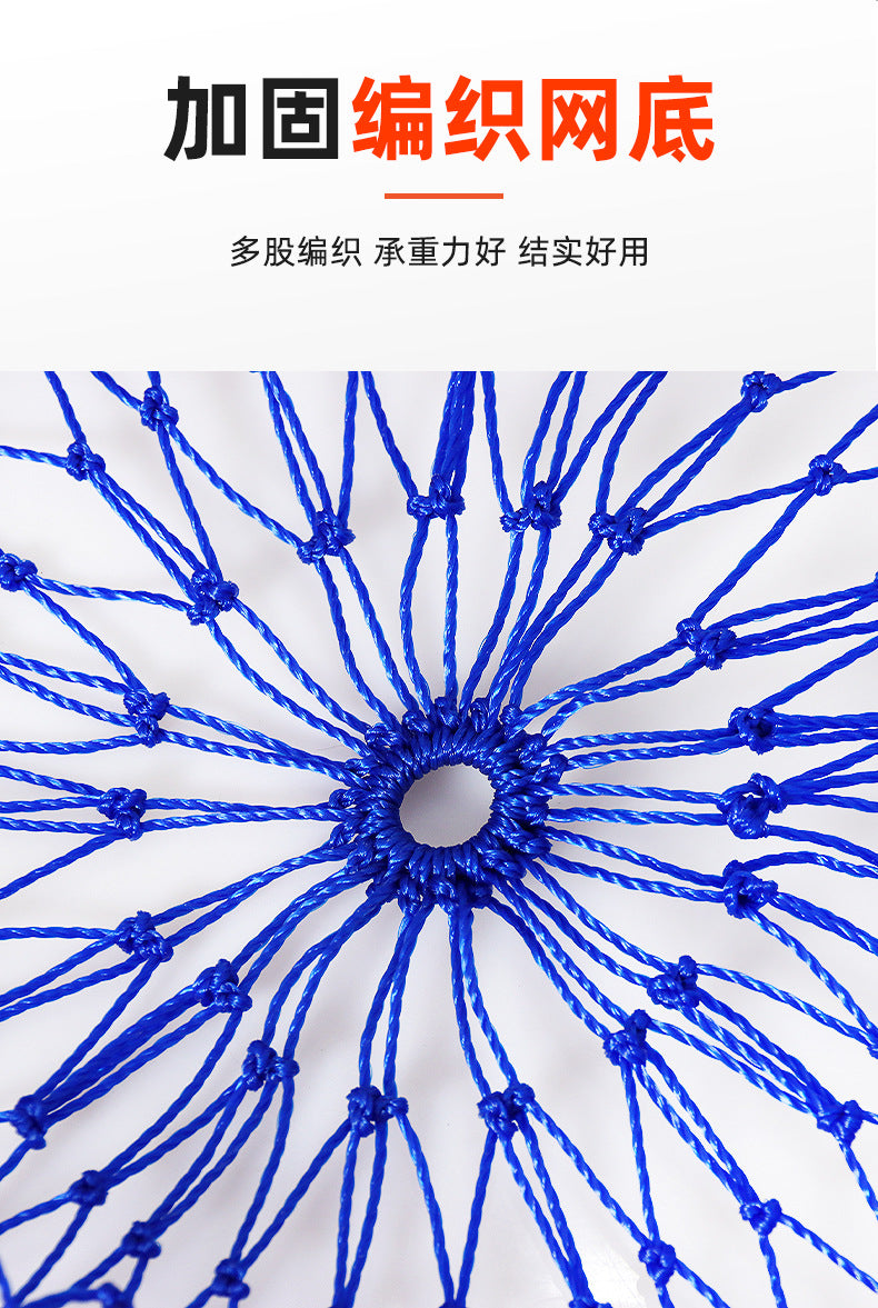 High-quality stainless steel crab cage with 30-meter nylon rope