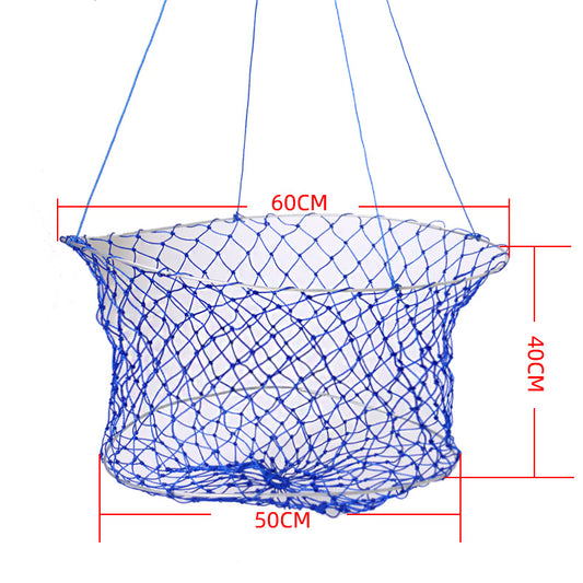 High-quality stainless steel crab cage with 30-meter nylon rope