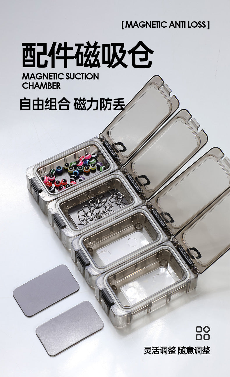 Assemblable fishing gear accessory box