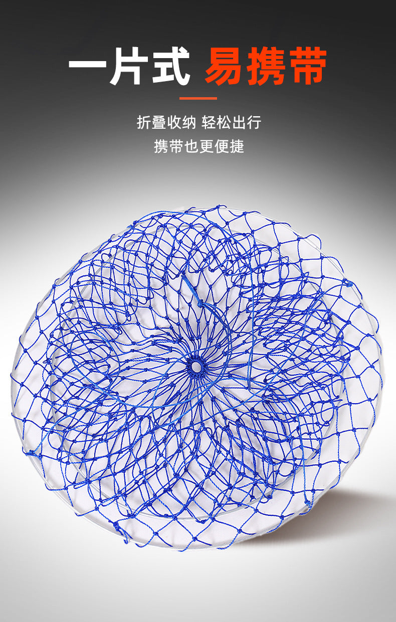 High-quality stainless steel crab cage with 30-meter nylon rope