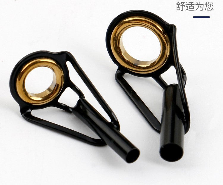 Long range fishing rod top ring