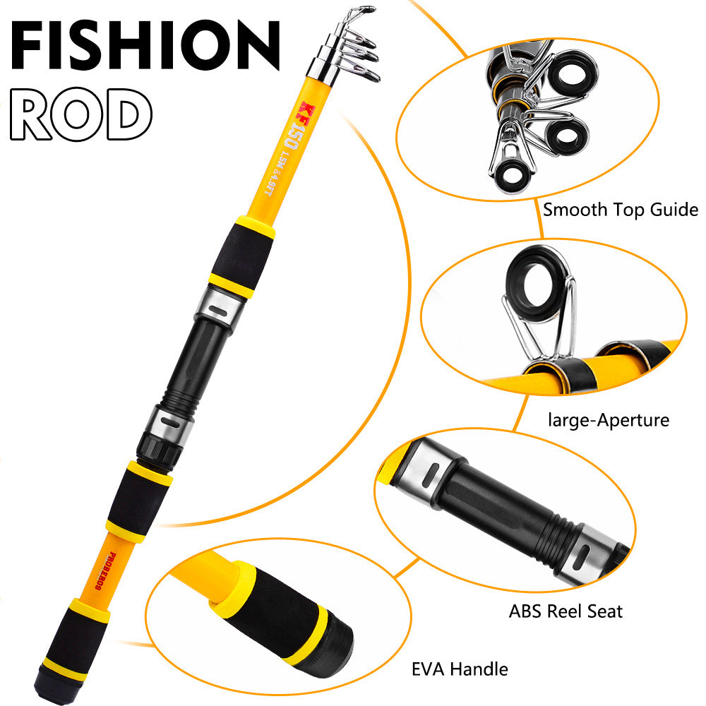 1.5m Telescopic Fishing Rod Set