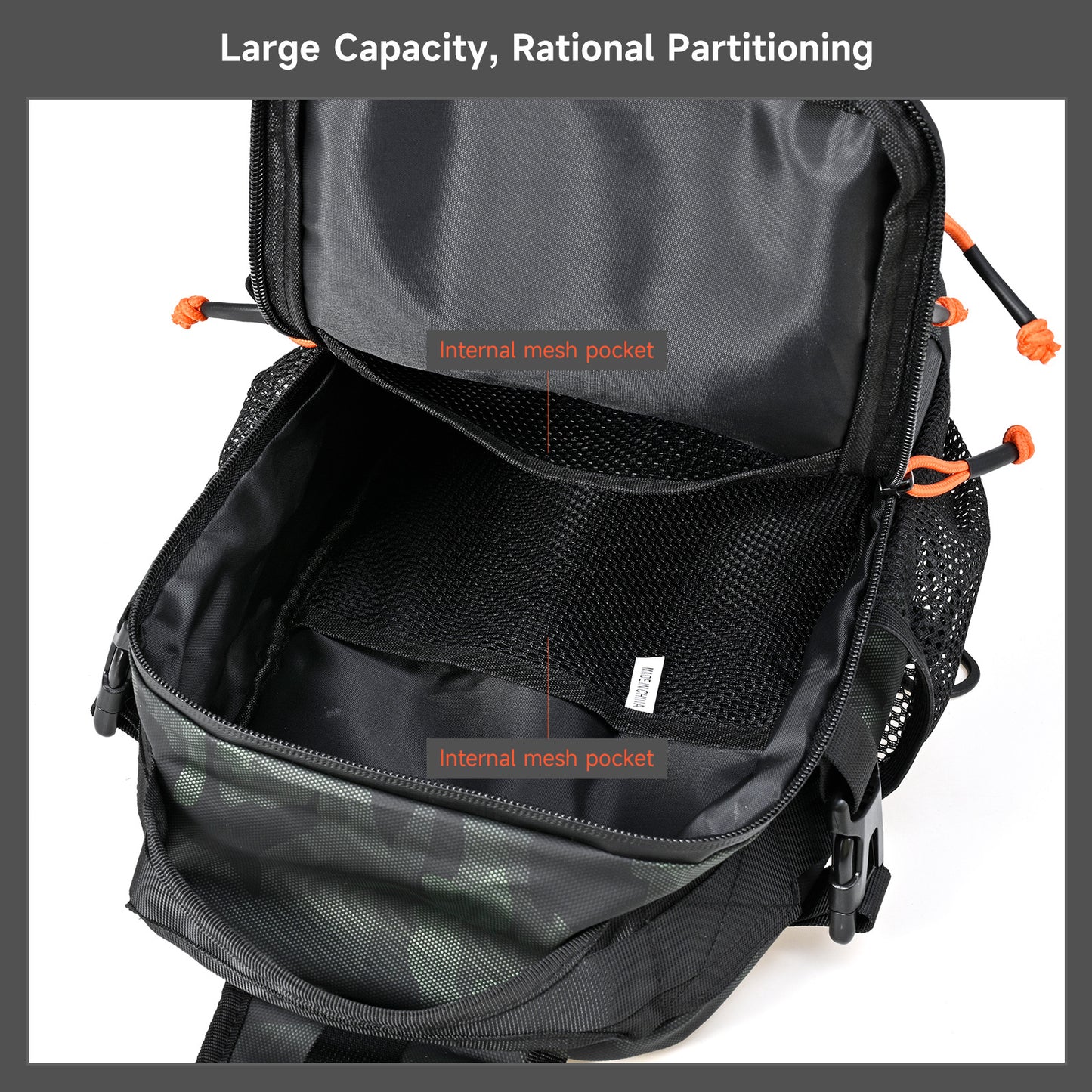 LEO Fishing Sling Bag Small Fishing Tackle Storage Bags Chest Bag with Rod Holder