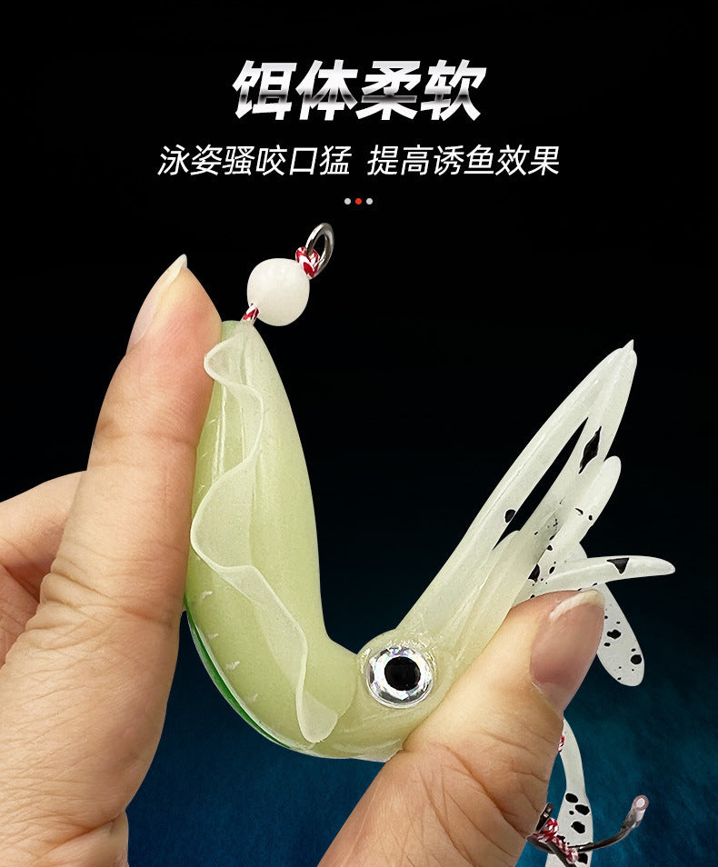 Night Glowing UV Realistic Squid Cuttlefish Octopus Fishing Soft Lures