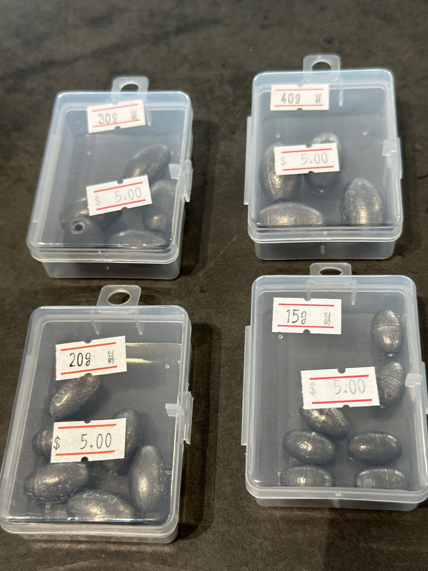 Olive Shape Weights Lead Sinkers