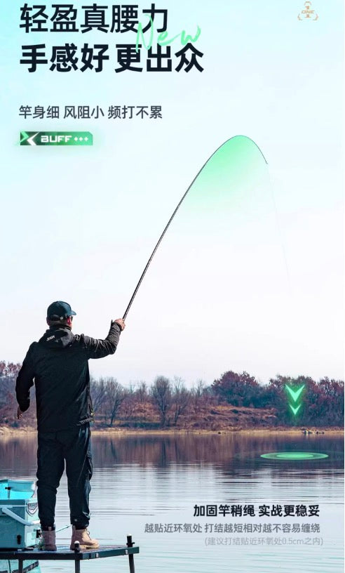 HANDING-  Carbon Fiber Telescopic  Fishing Pole