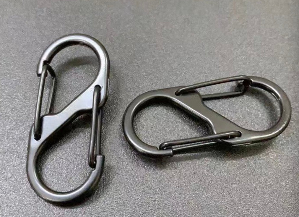 S shape zinc alloy carabiner/2p