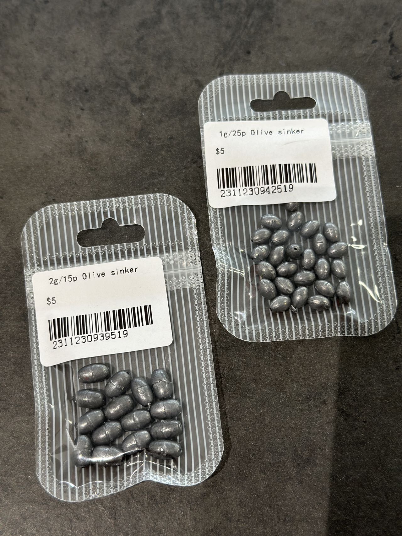 Olive Shape Weights Lead Sinkers