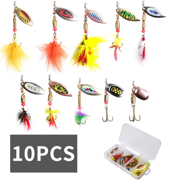 Rotating Sequin Set Lure 7.7g with Feather