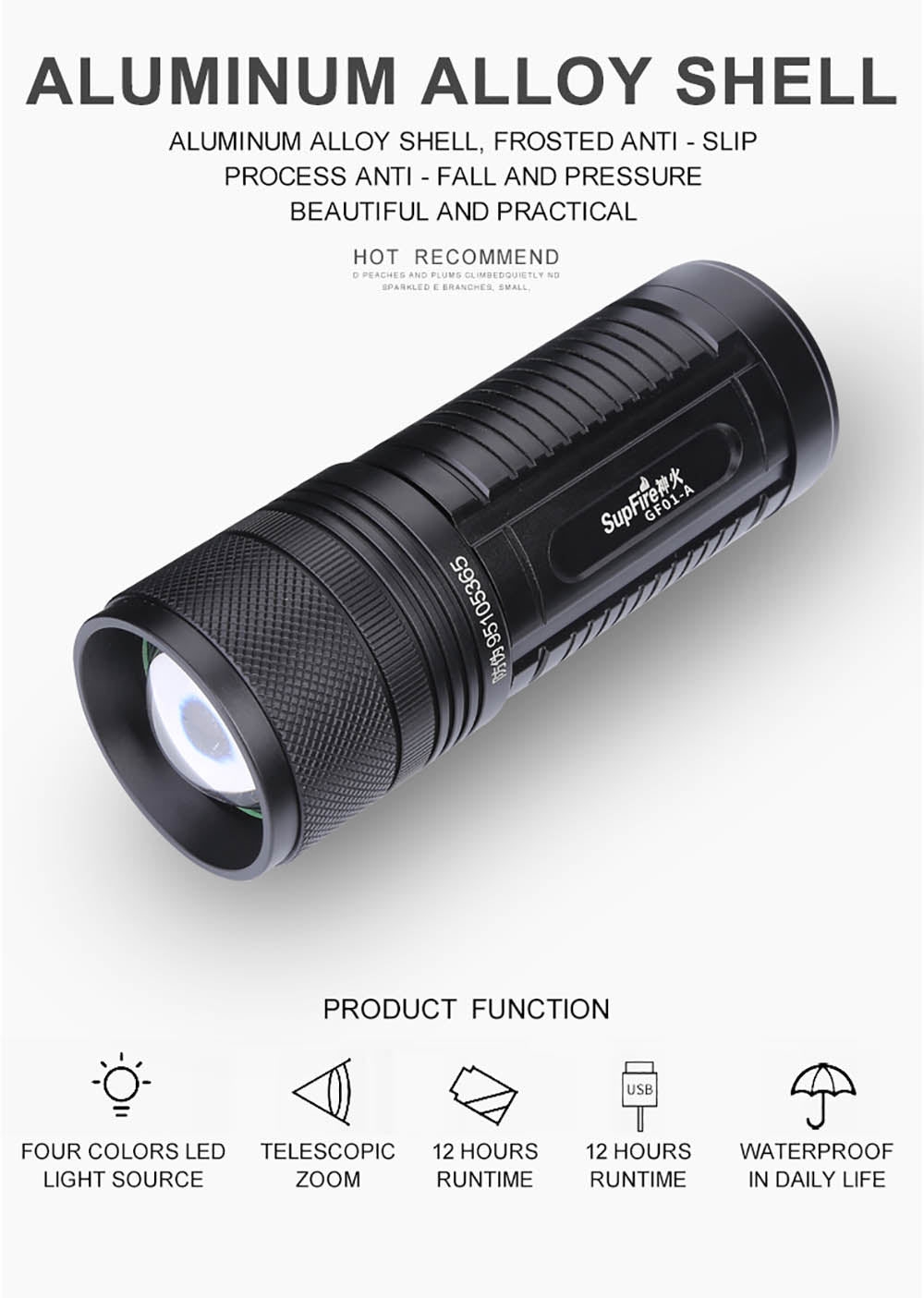 SUPERFIRE GF01 fishing flashlight