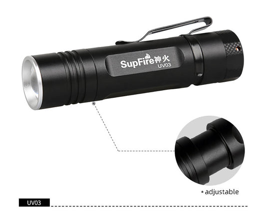 SUPERFIRE UV03 365nm uv flashlight