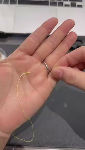 Simple connection method of braided line and nylon line